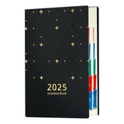 2025 Color Planner Diary Everyday Book Set with Dotted Note Pages Weekly And Monthly for Women Gifts Diary Week To View Notebook (Black)